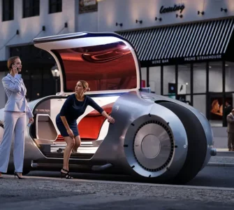 Swift Pod – Pod de voyage autonome futuriste de nuit par XOIO