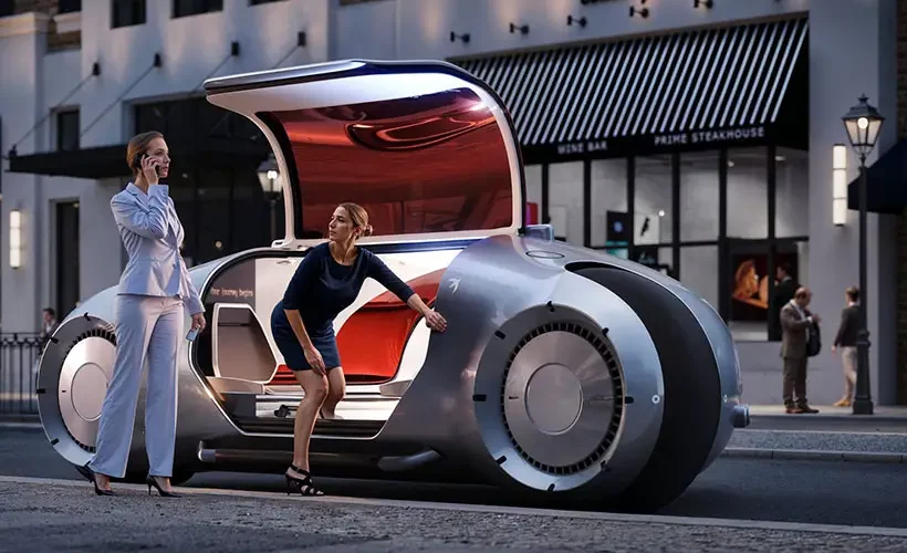 Swift Pod – Pod de voyage autonome futuriste de nuit par XOIO